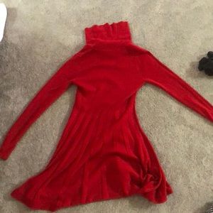 Calvin Klein Red Long Sleeve Dress